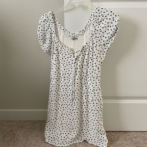 Abercrombie & Fitch white polka dot dress